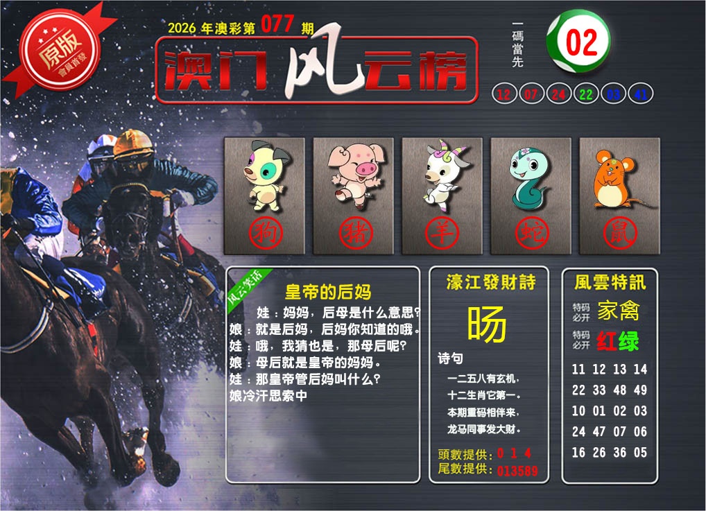 077期澳门风云榜[图]